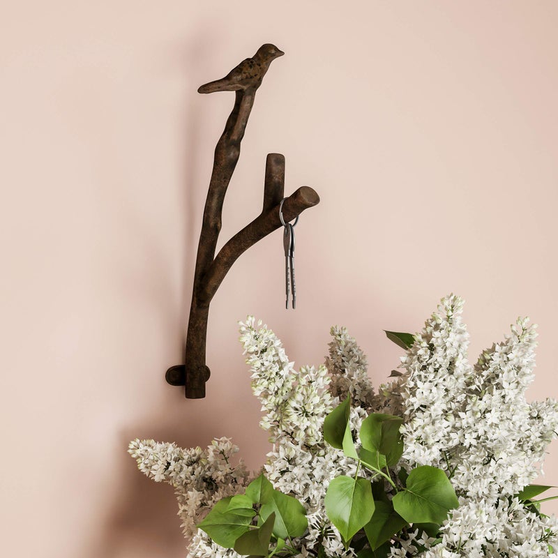 Lavish Home Decorative Bird on Tree Branch Hook-Cast Iron Shabby Chic Rustic Wall Mount Hooks for Coats, Towels, Hats, Scarves, Jewelry, and More by Lavish Home - Image 4